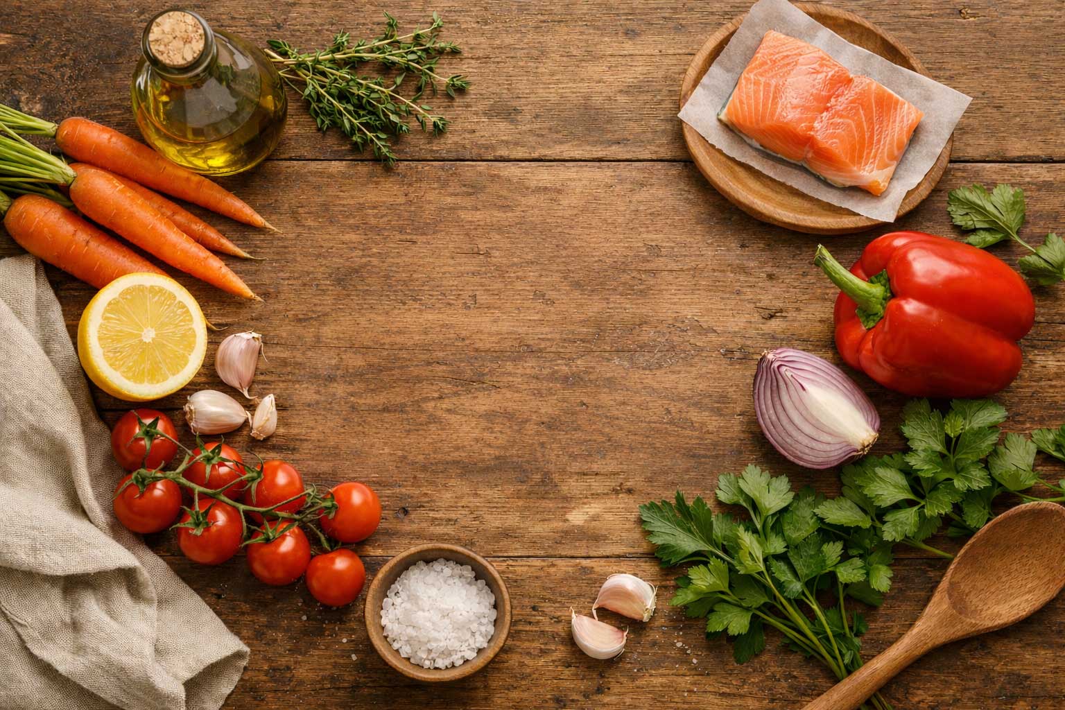 Ugentlig madplan med friske ingredienser